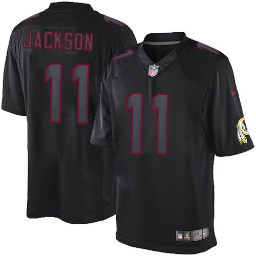 Men's Elite DeSean Jackson Nike Jersey Black - #11 Impact NFL Washington Redskins